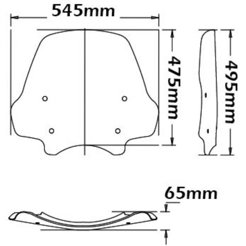 Parabrisas protección media verano BMW r 1200 r 11-14